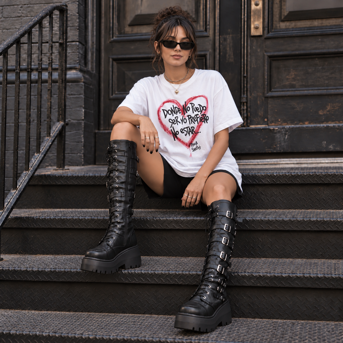 Remera oversize 100% algodón "Donde no puedo ser yo, prefiero no estar"