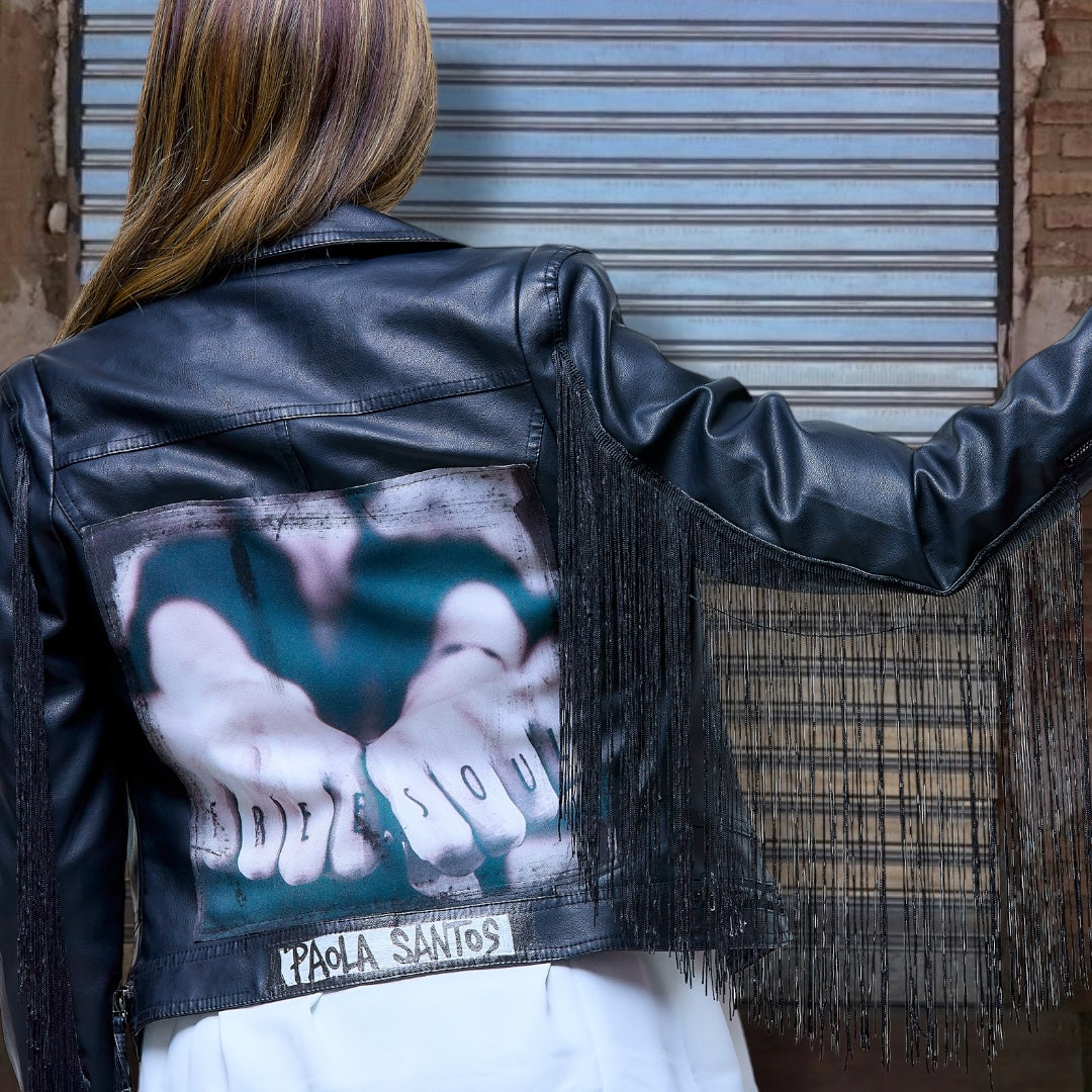 Campera de cuero vegano