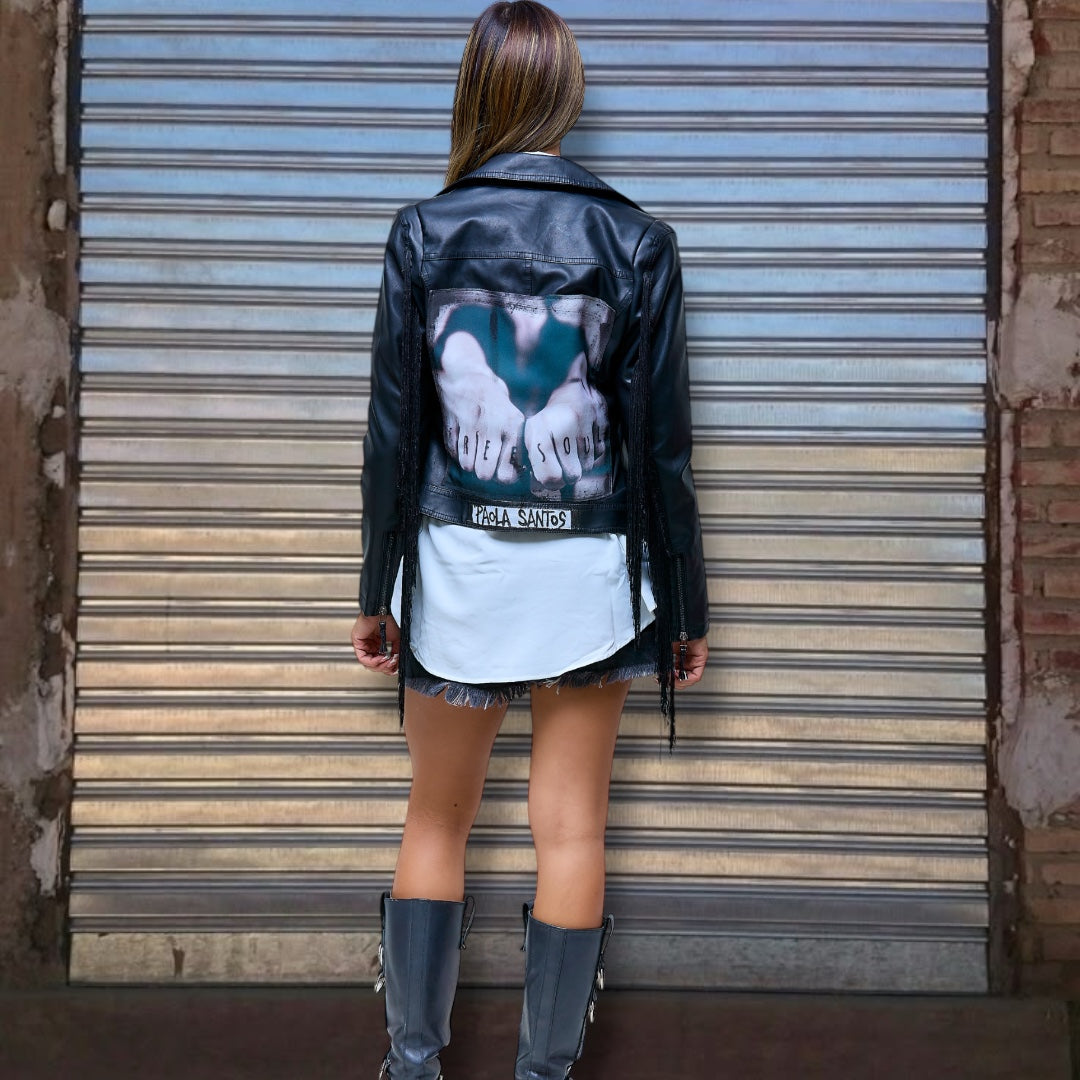 Campera de cuero vegano