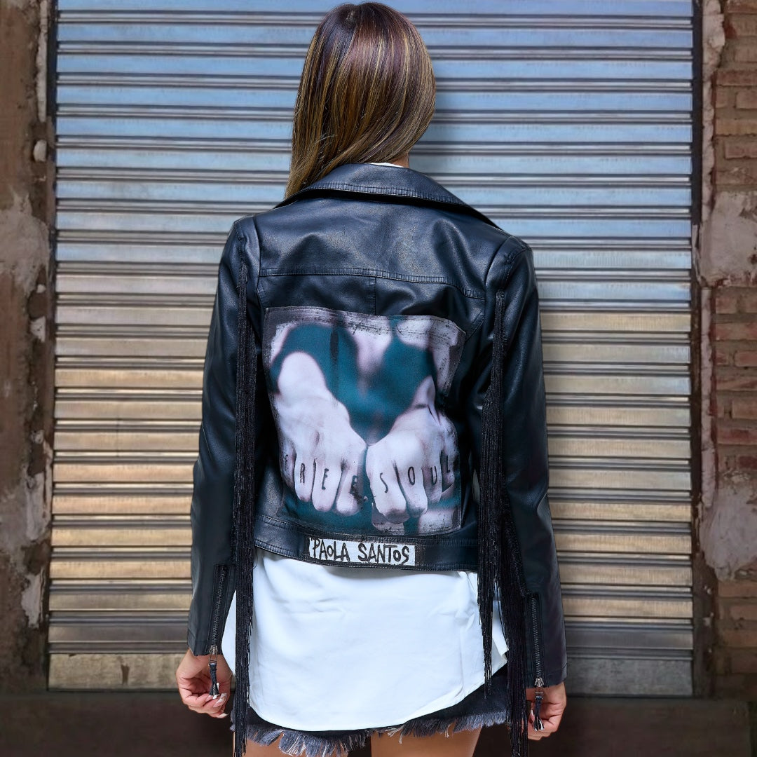 Campera de cuero vegano