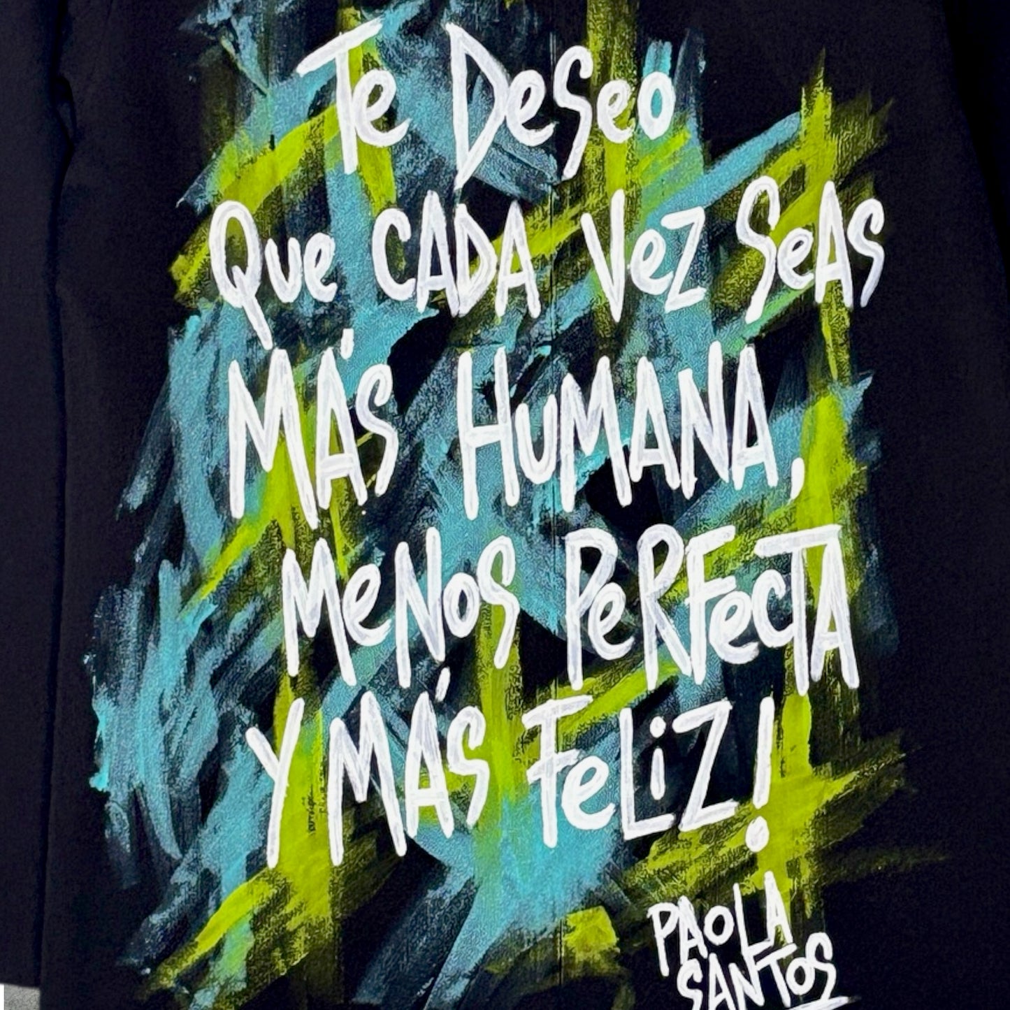 Blazer “Más Humana” pintado a mano