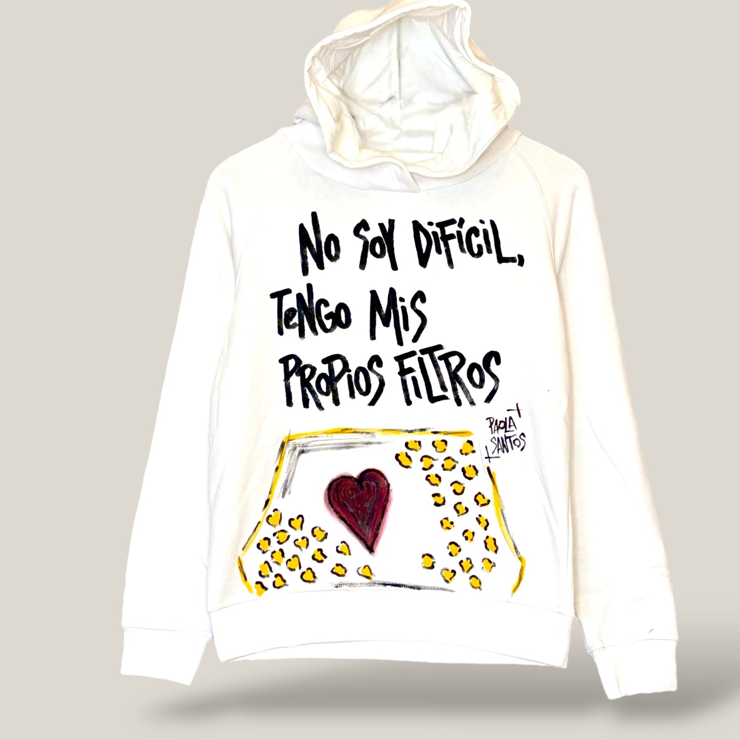 Buzo Kids Oversize Blanco – “No soy difícil, tengo mis propios filtros”