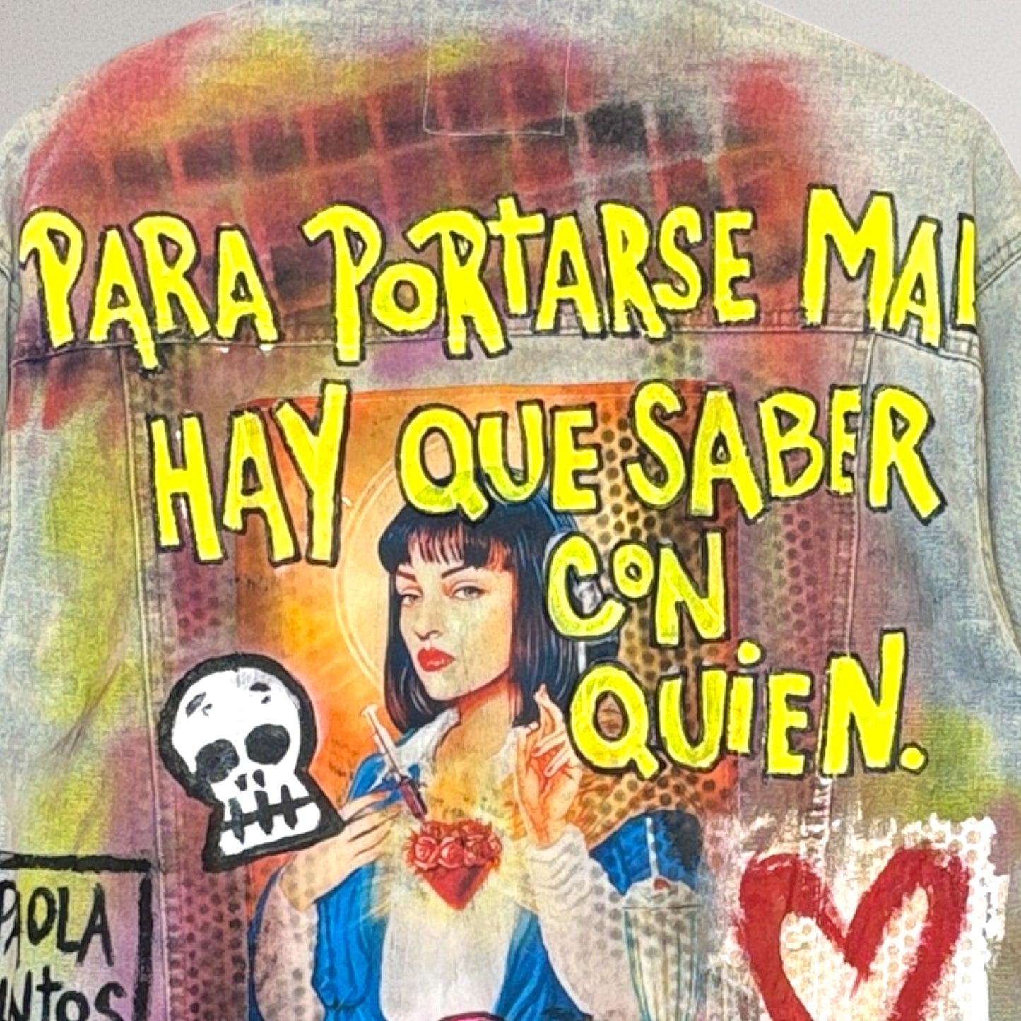 Campera intervenida “Para portarse mal, hay que saber con quién”