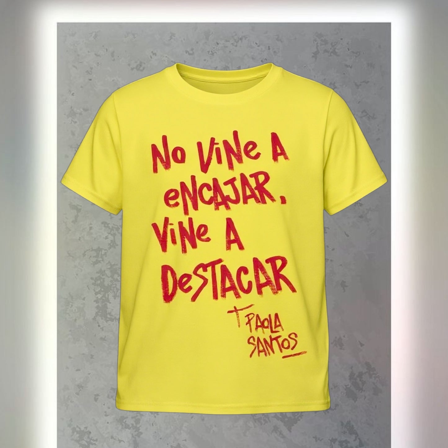 💛 Remera “No vine a encajar, vine a destacar” – Kids