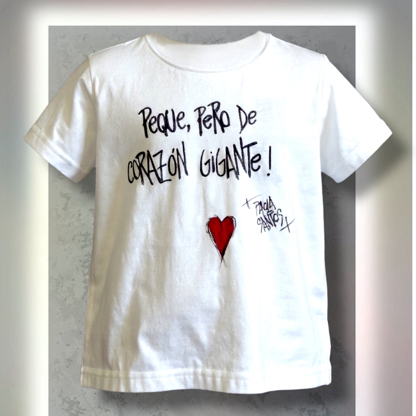 🩶 Remera “Peque, pero de corazón gigante” – Kids