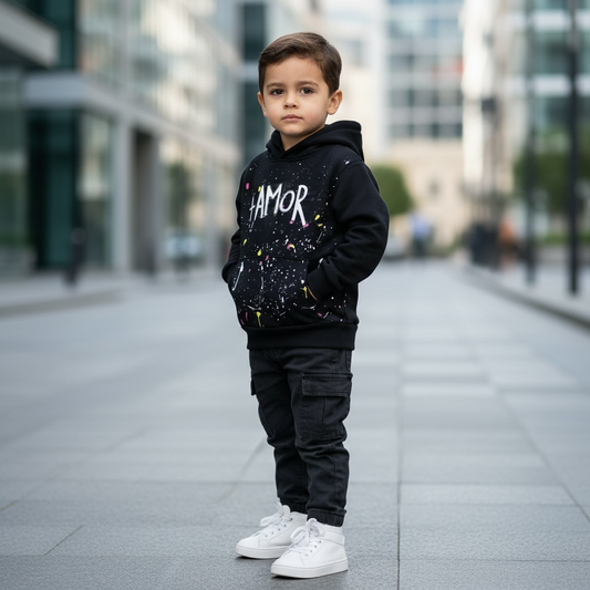 🖤 HOODIE KIDS +AMOR / NO TE COMPARES