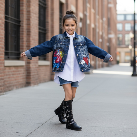 Campera Denim Kids “No Rules” – Paola Santos Kids
