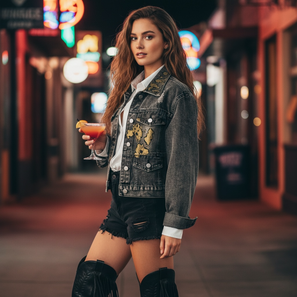 Campera Denim Intervenida – Ser y Sentirse