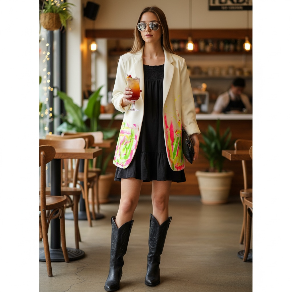 Blazer beige "Más amor y menos miedo"