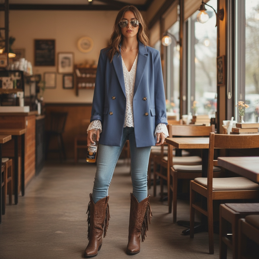 Blazer beige "El universo te abre camino