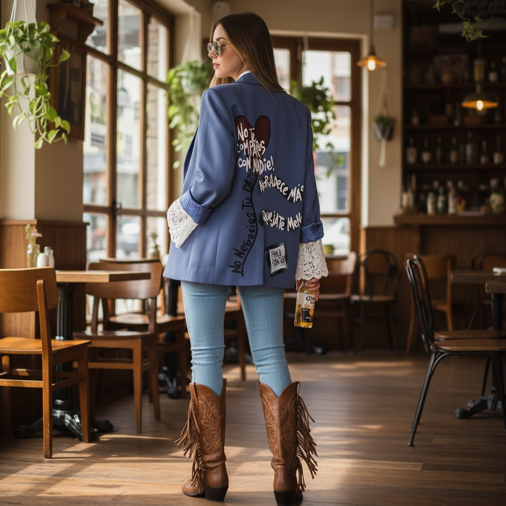 Blazer beige "No te compares"