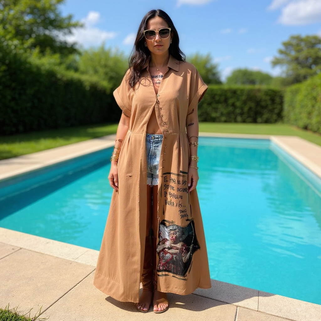 Sobrecamisa Larga Intervenida "El amor que das siempre encuentra la manera de volver a vos"