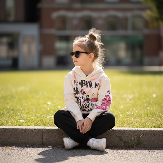 Hoodie Kids Oversize- "No importa lo lento que vayas, siempre y cuando no te detengas"