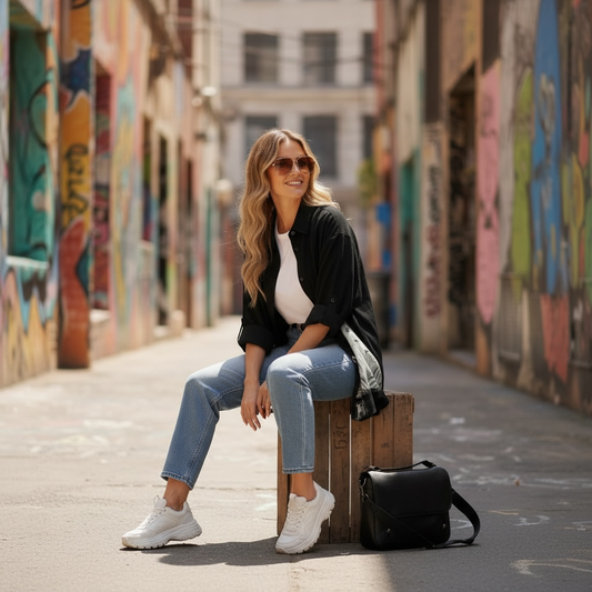 Camisa Oversize de Denim Liviano "Si no tenes nada bueno que decir, no lo digas"