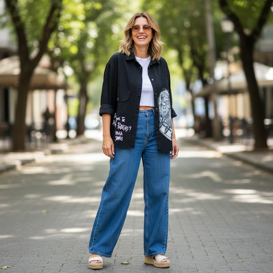 Camisa Oversize de Denim Liviano "Quién fue que te dijo que no podías?"