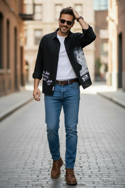 Camisa de Denim Liviano "Si lo que vas a decir no mejora el silencio, no lo digas"