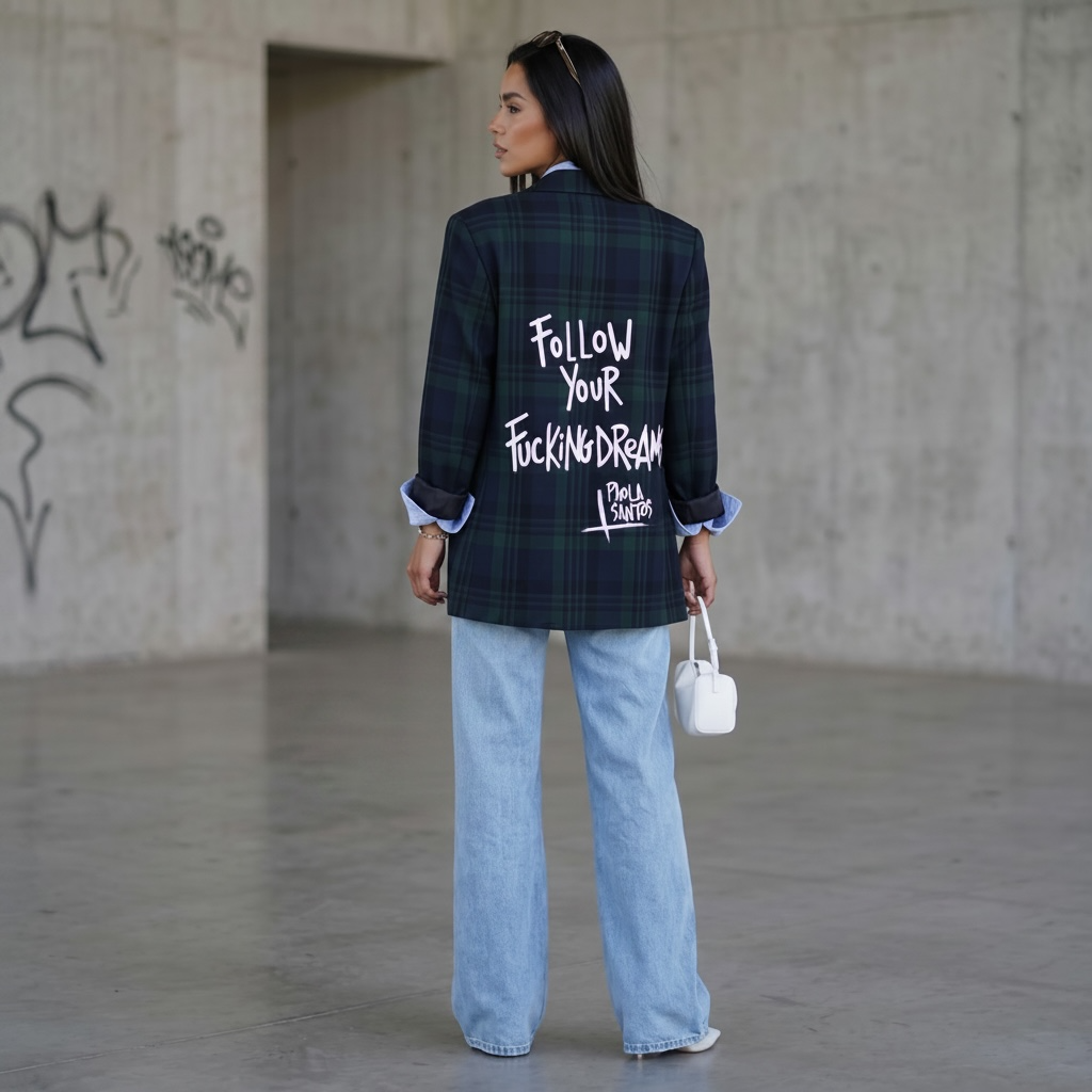 🖤 Blazer Escocés "Folow your fucking dreams"