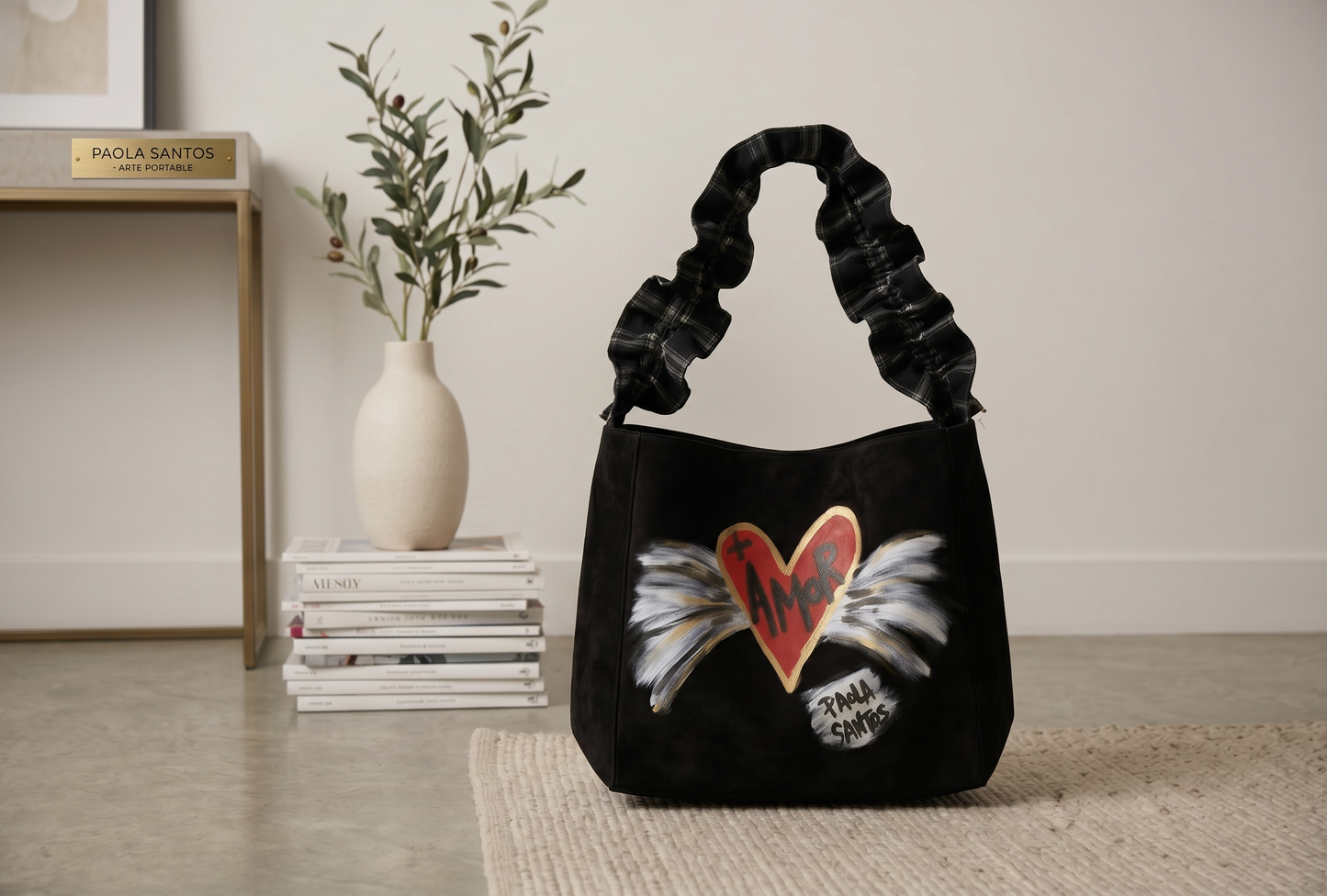 Bolso Agamuzado "+ Amor"
