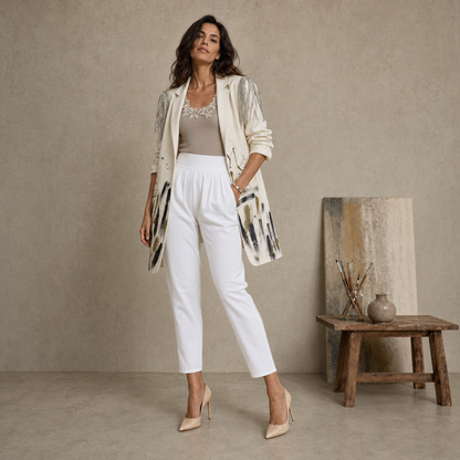 Pantalón de Punto Crepé Elastizado