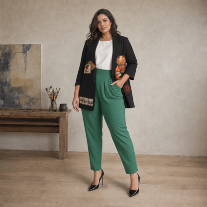 Pantalón de Punto Crepé Elastizado | Se Adapta Hasta XL
