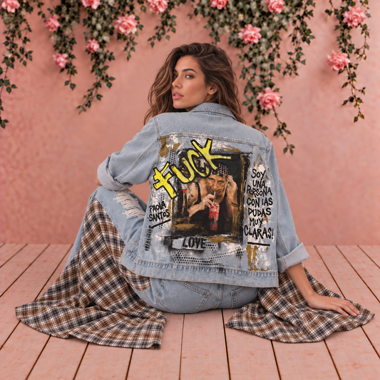 Campera Denim Unisex "Soy una persona con las dudas muy claras"