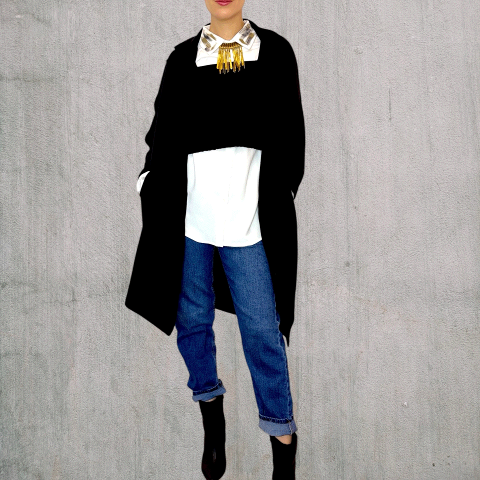 Saco Urbano Oversize – Negro