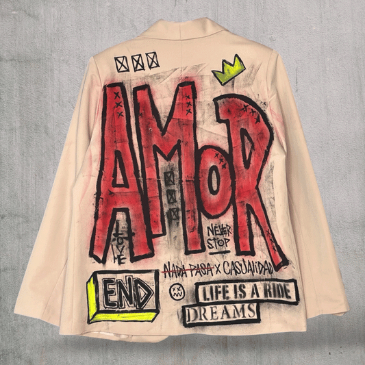 Blazer “Amor” pintado a mano