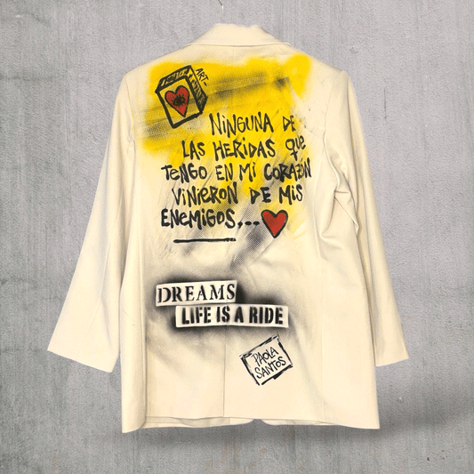 Blazer “Sanando Heridas” pintado a mano