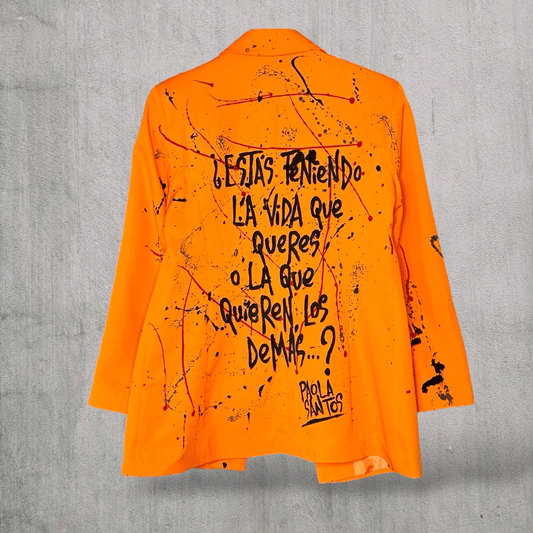 Blazer “La Vida que Queres” pintado a mano