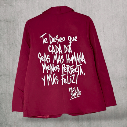 Blazer “Más Humana” pintado a mano