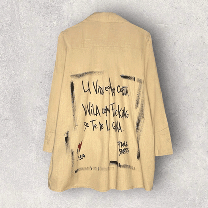 Camisa oversize lino & algodón