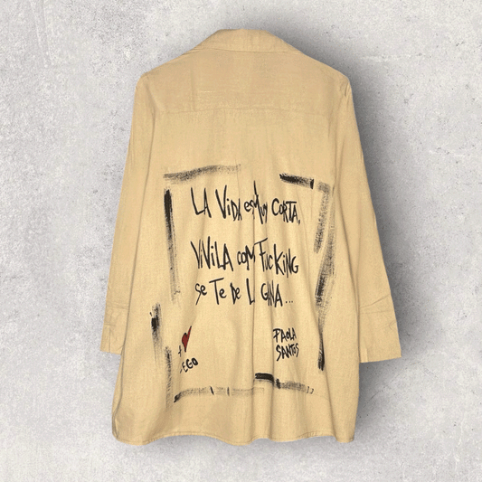 Camisa oversize lino & algodón