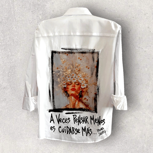 Camisa oversize de popelina – “A veces pensar menos es cuidarse más”