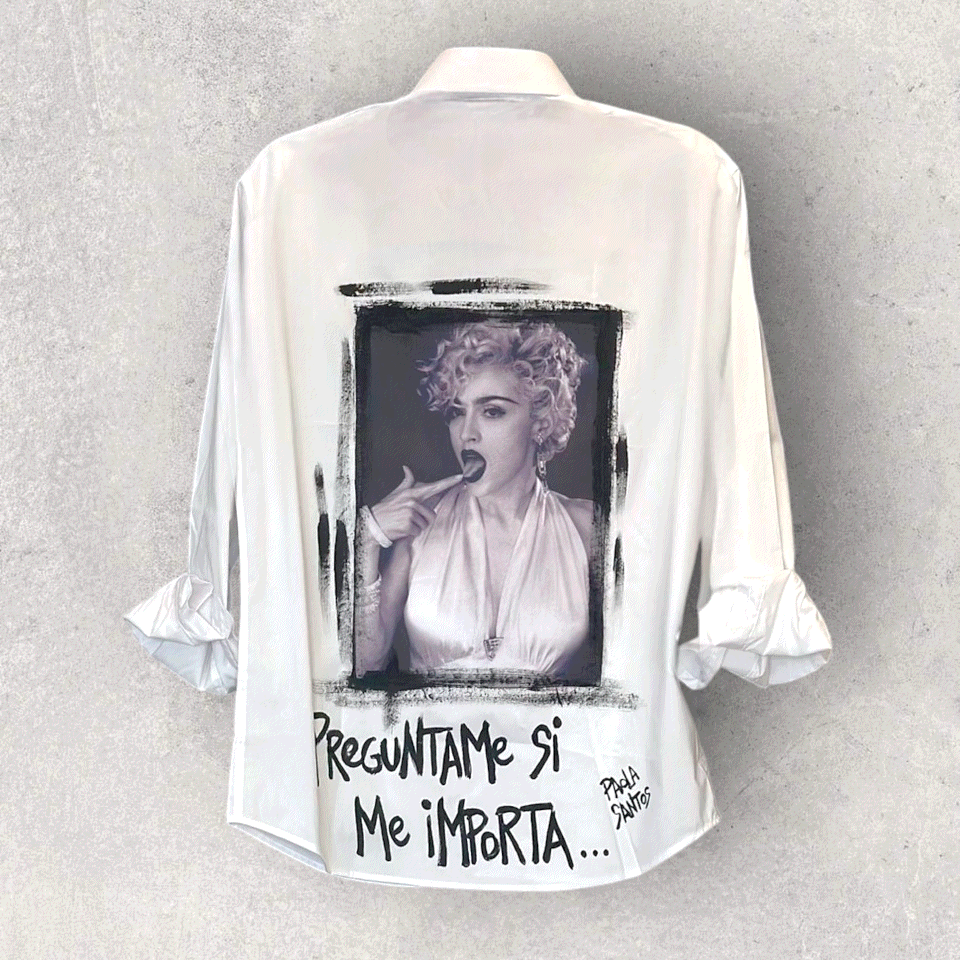 Camisa oversize de popelina – “Pregúntame si me importa”