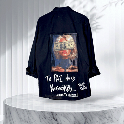 Camisa Oversize en Popelina – “Tu paz no es negociable”