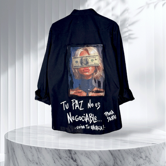 Camisa Oversize en Popelina – “Tu paz no es negociable”