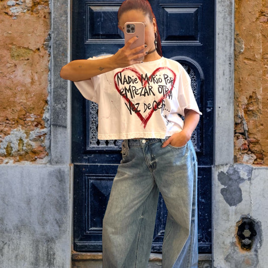 Remera corta