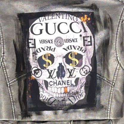 Campera “Luxury Skull” en cuero ecológico