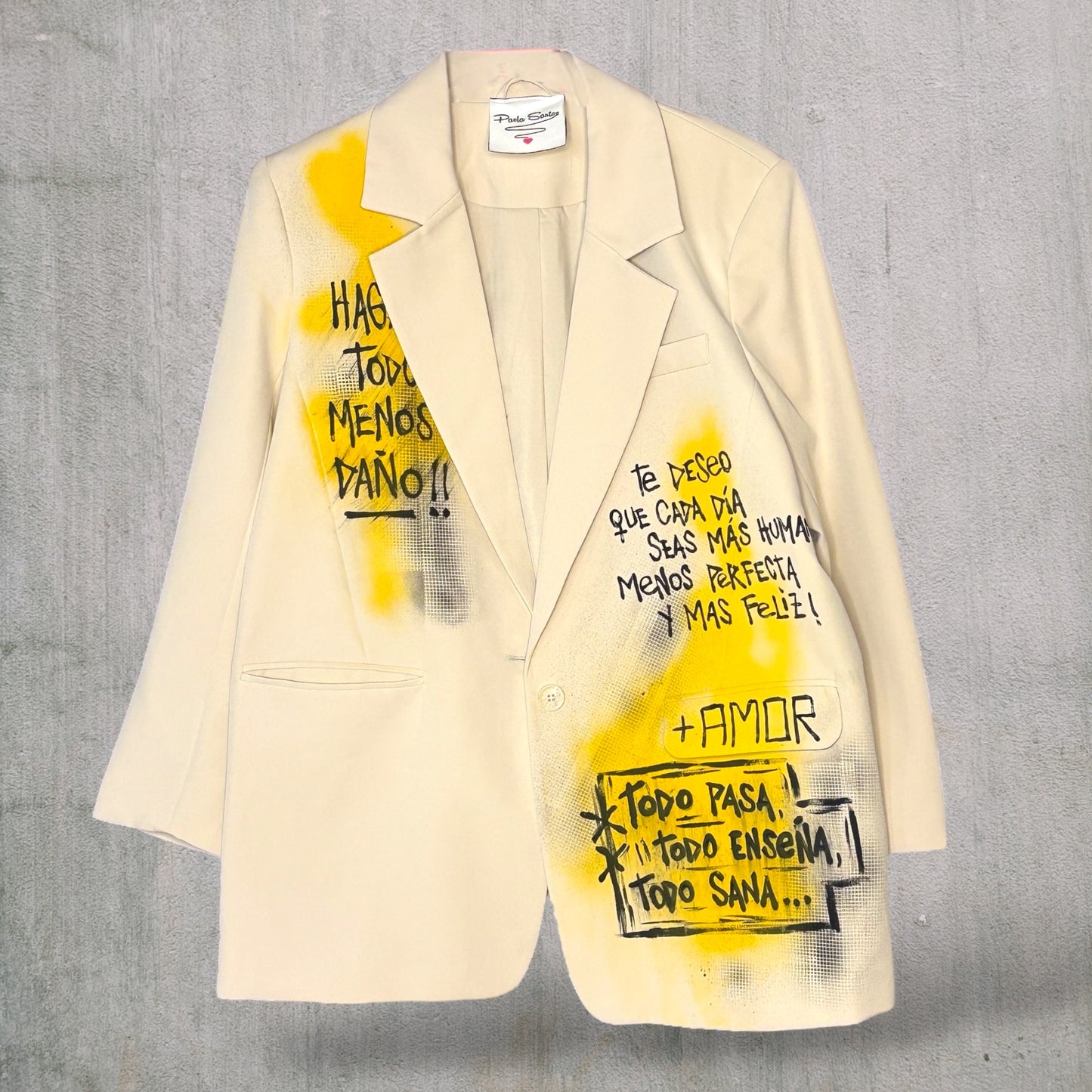 Blazer “Sanando Heridas” pintado a mano