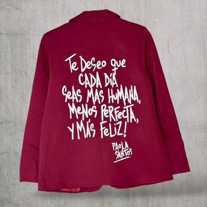 Blazer “Más Humana” pintado a mano