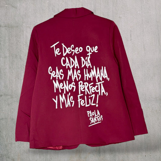 Blazer “Más Humana” pintado a mano