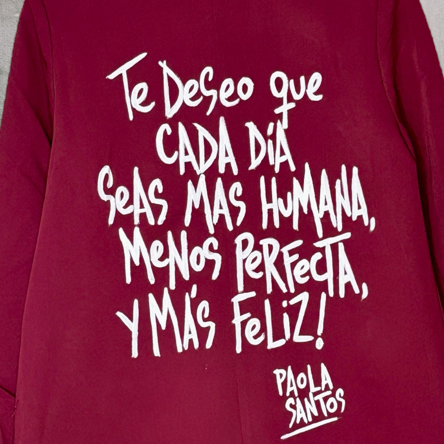 Blazer “Más Humana” pintado a mano