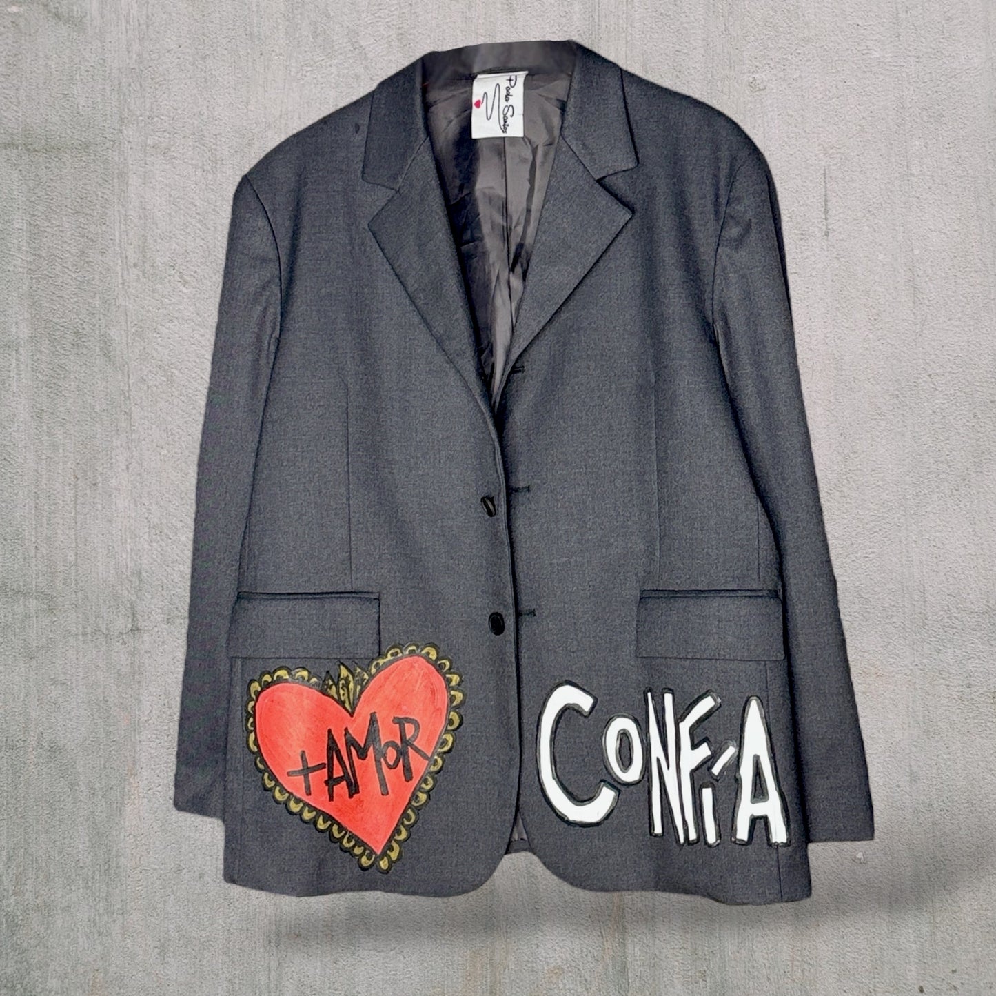 Blazer “Dejá que la Magia Suceda” pintado a mano