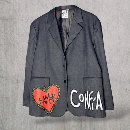 Blazer “Dejá que la Magia Suceda” pintado a mano