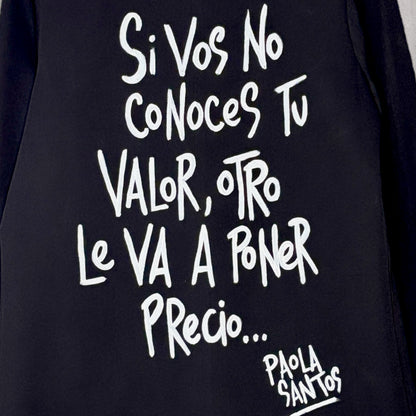 Blazer “Conocé tu Valor” pintado a mano