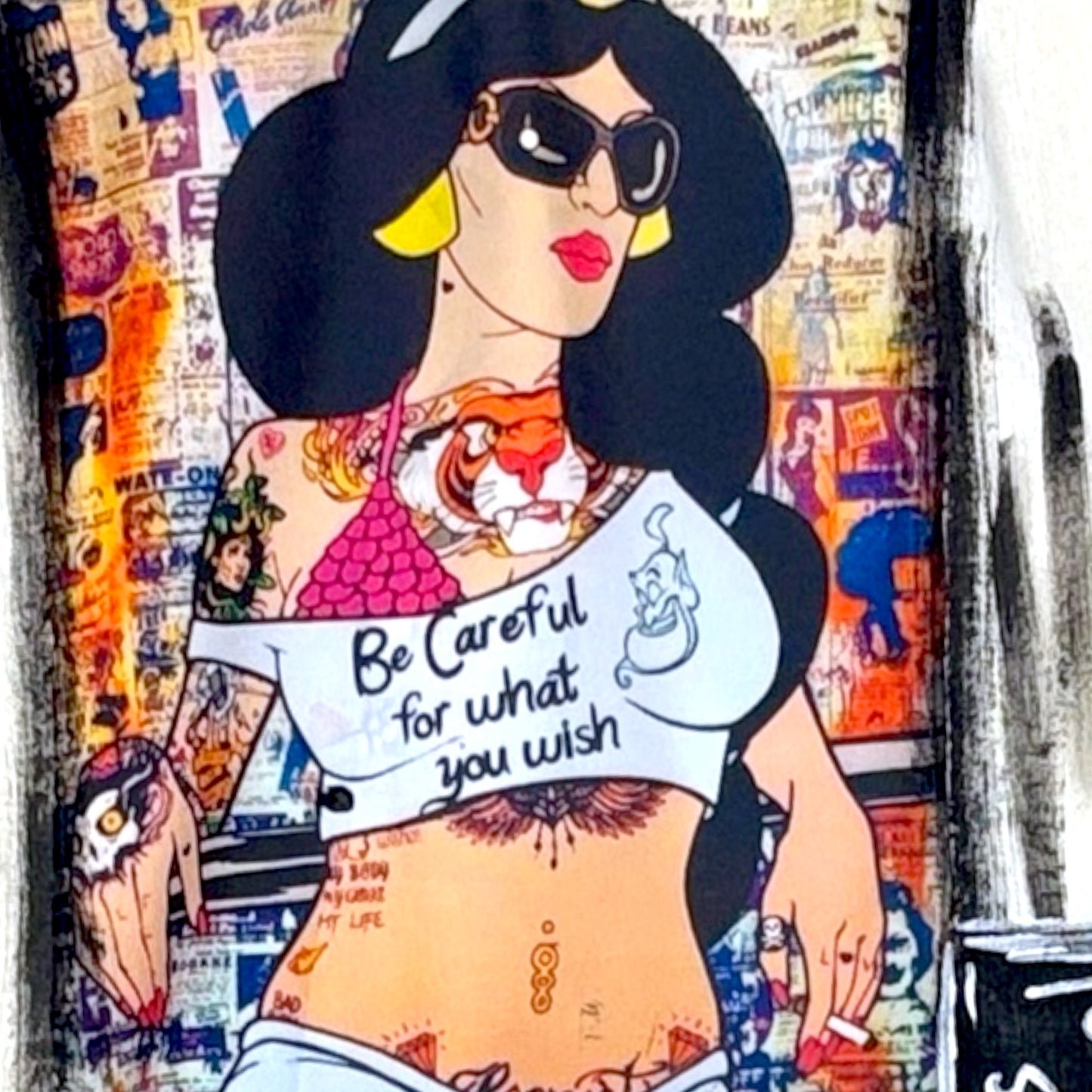 Camisa “Princesa” en lino y algodón pintada a mano