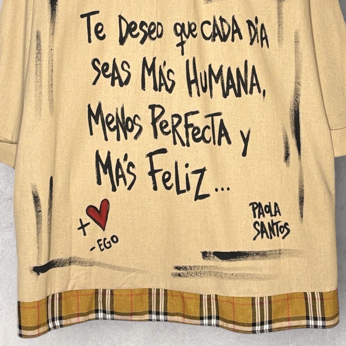 Camisa oversize lino y algodón – “Sé más humana, menos perfecta”