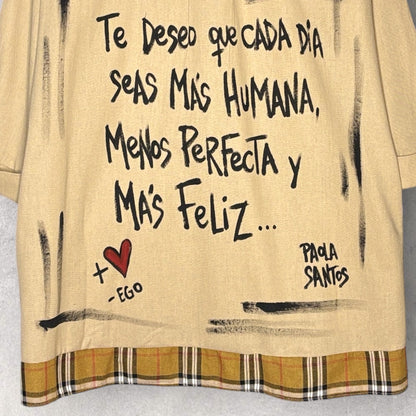 Camisa oversize lino y algodón – “Sé más humana, menos perfecta”