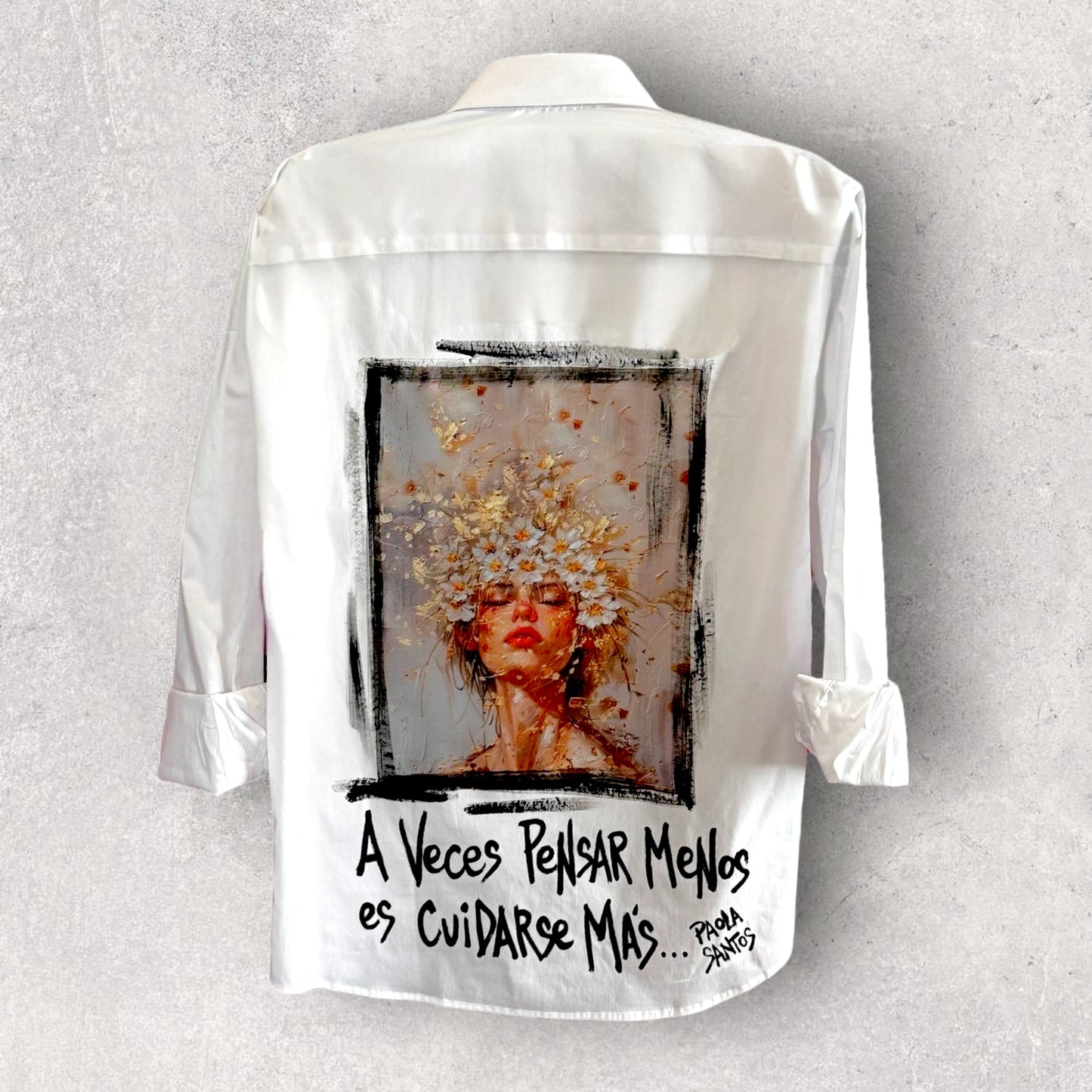 Camisa oversize de popelina – “A veces pensar menos es cuidarse más”