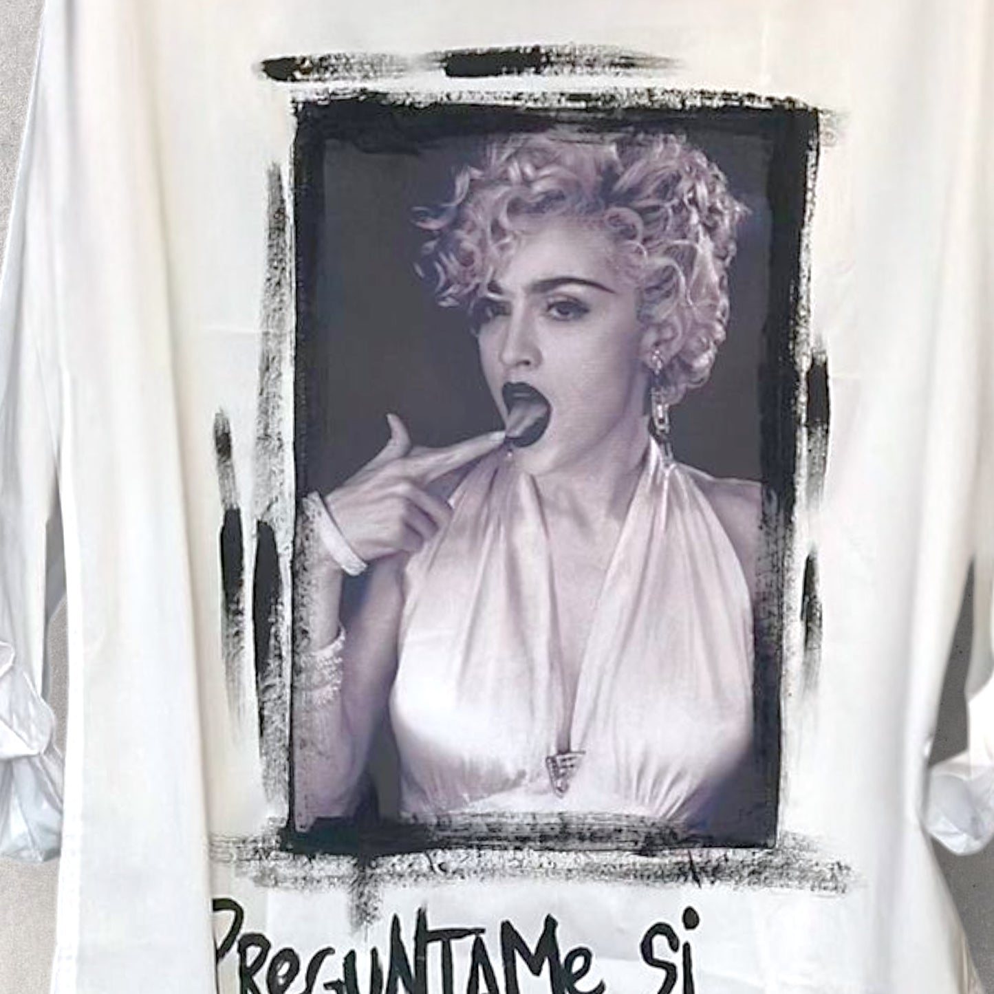 Camisa oversize de popelina – “Pregúntame si me importa”